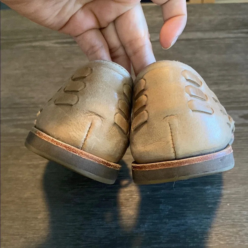 Women's Tan Leather Loafers - Picture 9 of 14